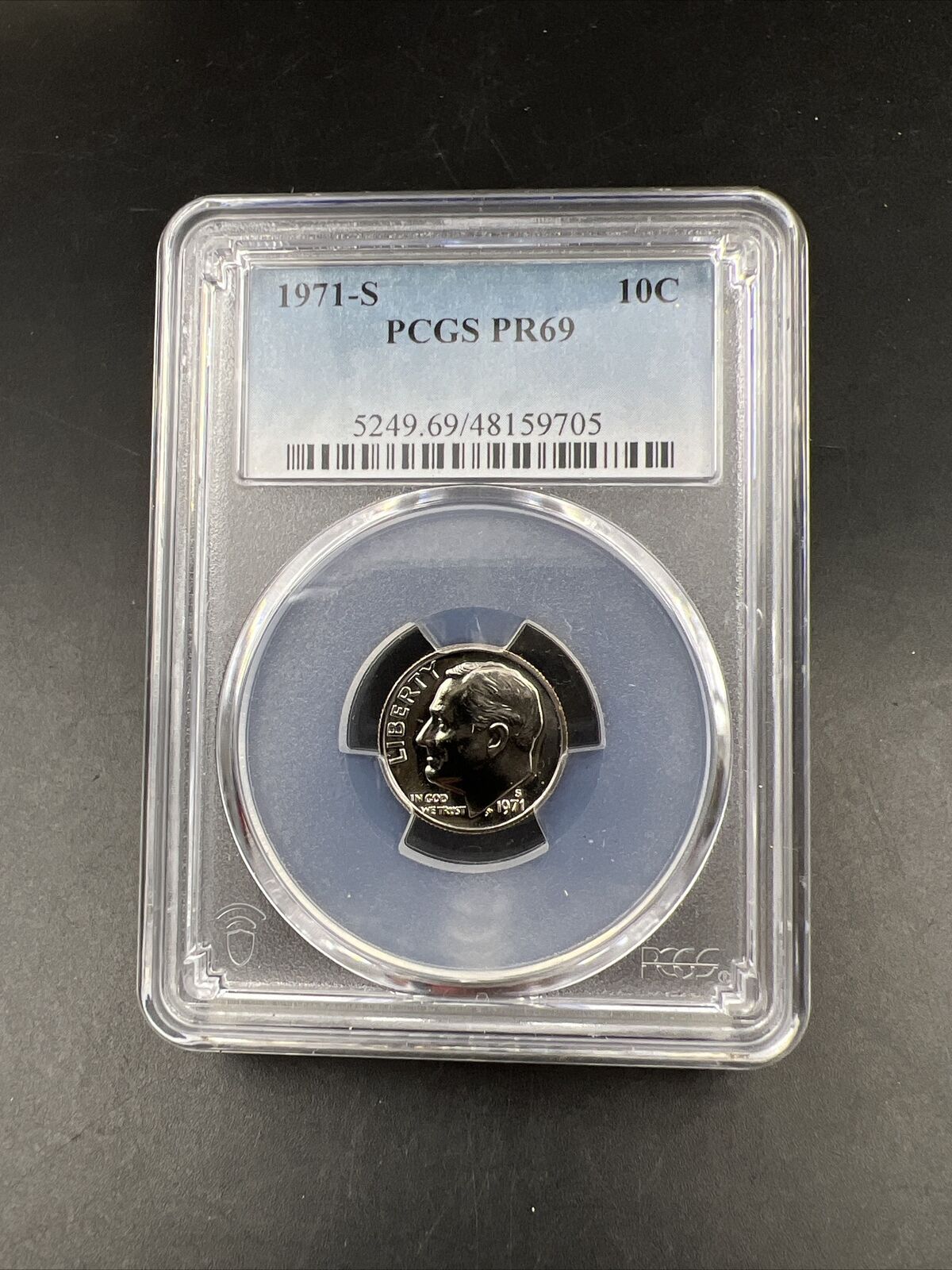 1971-S 10C Roosevelt Dime PCGS PR69 Coin