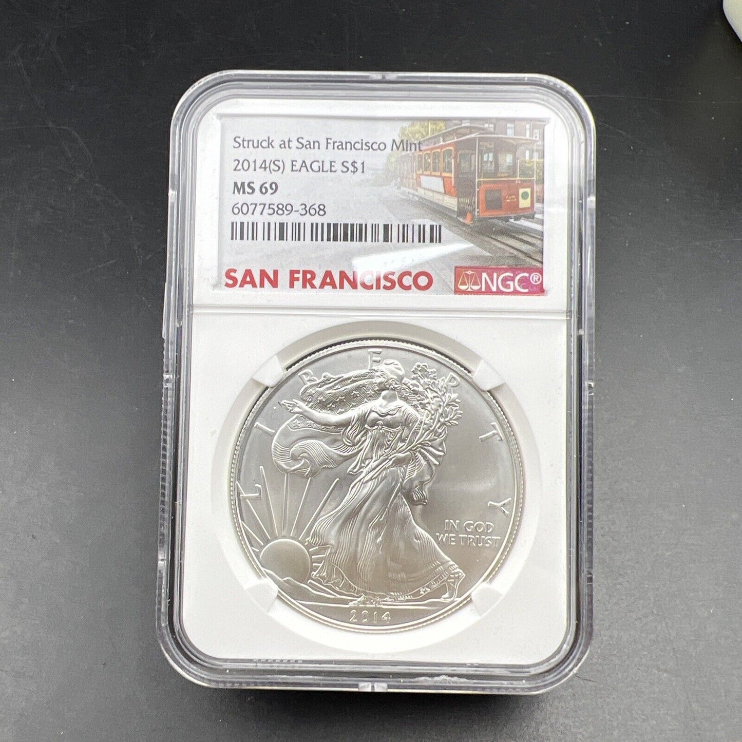 2014 S 1 oz American Silver Eagle $1 NGC Certified MS69 San Francisco Holder