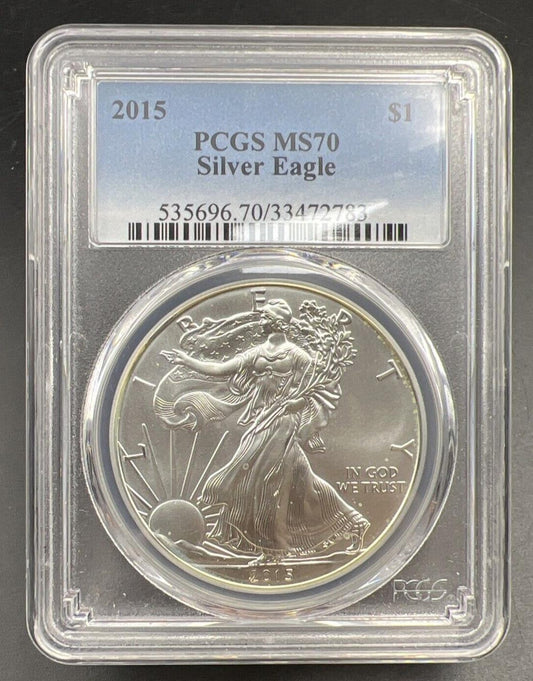 2015 1 oz American Silver Eagle $1 PCGS Certified MS70