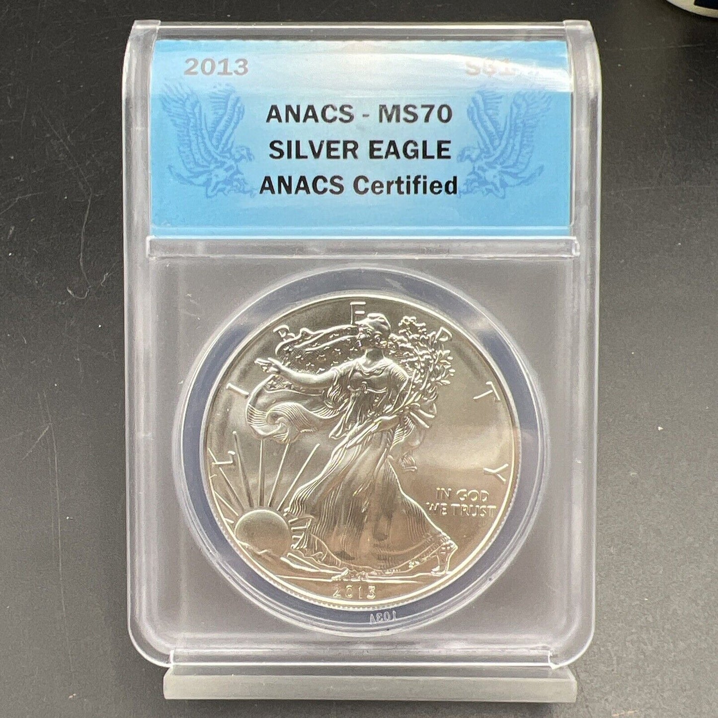 2013 1 oz American Silver Eagle $1 ANACS Certified MS70