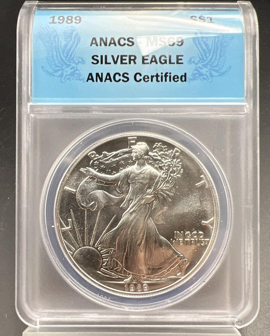 1989 1 oz American Silver Eagle $1 ANACS Certified MS69