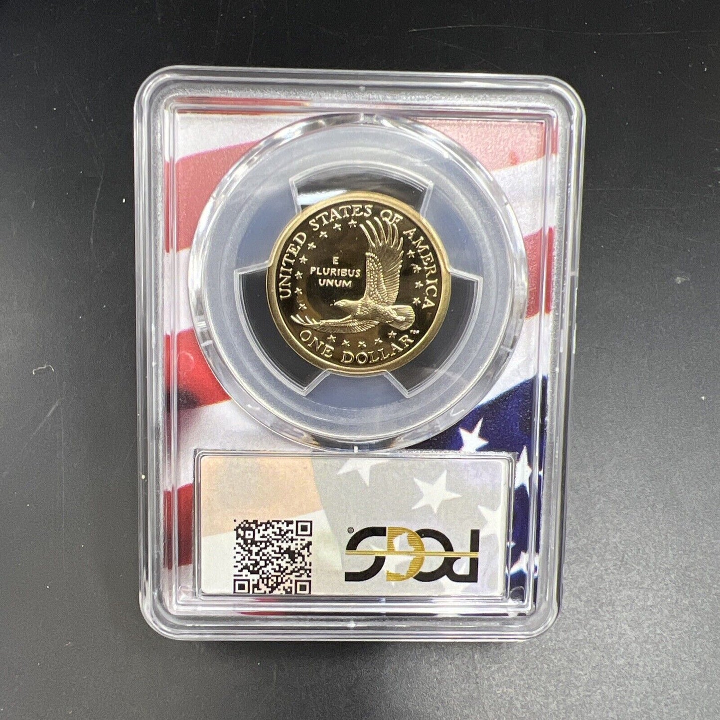 2002 S Sacagawea Native Dollar PCGS PR69 DCAM USA Flag Holder