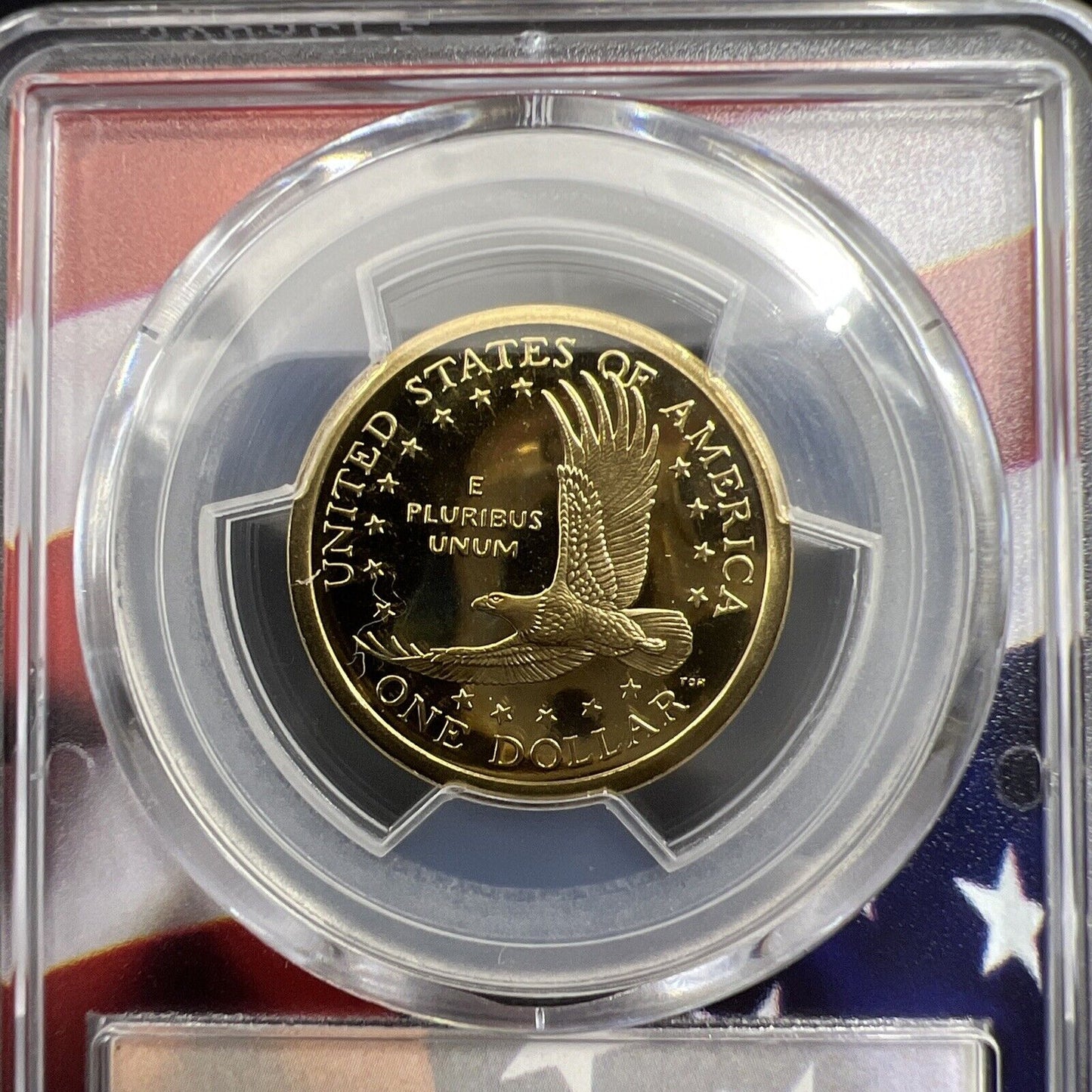 2000 S Sacagawea Native Dollar PCGS PR69 DCAM USA Flag Holder