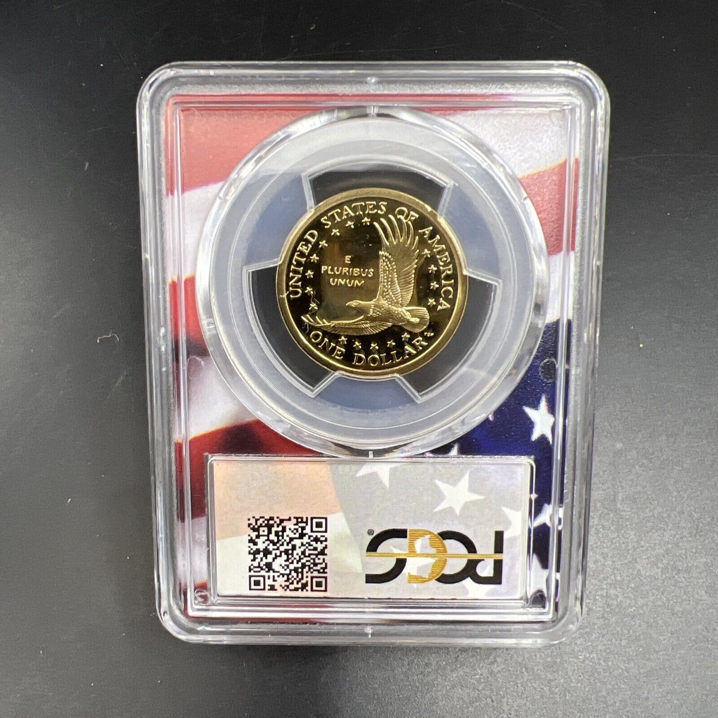 2000 S Sacagawea Native Dollar PCGS PR69 DCAM USA Flag Holder