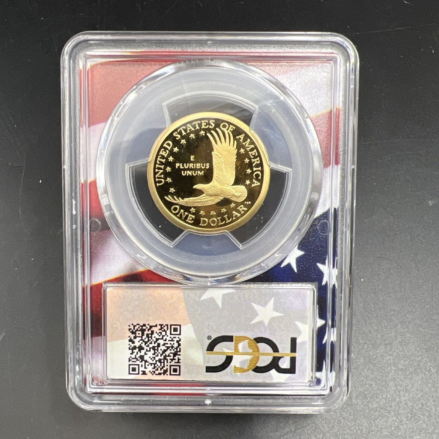 2007 S Sacagawea Native Dollar PCGS PR69 DCAM USA Flag Holder