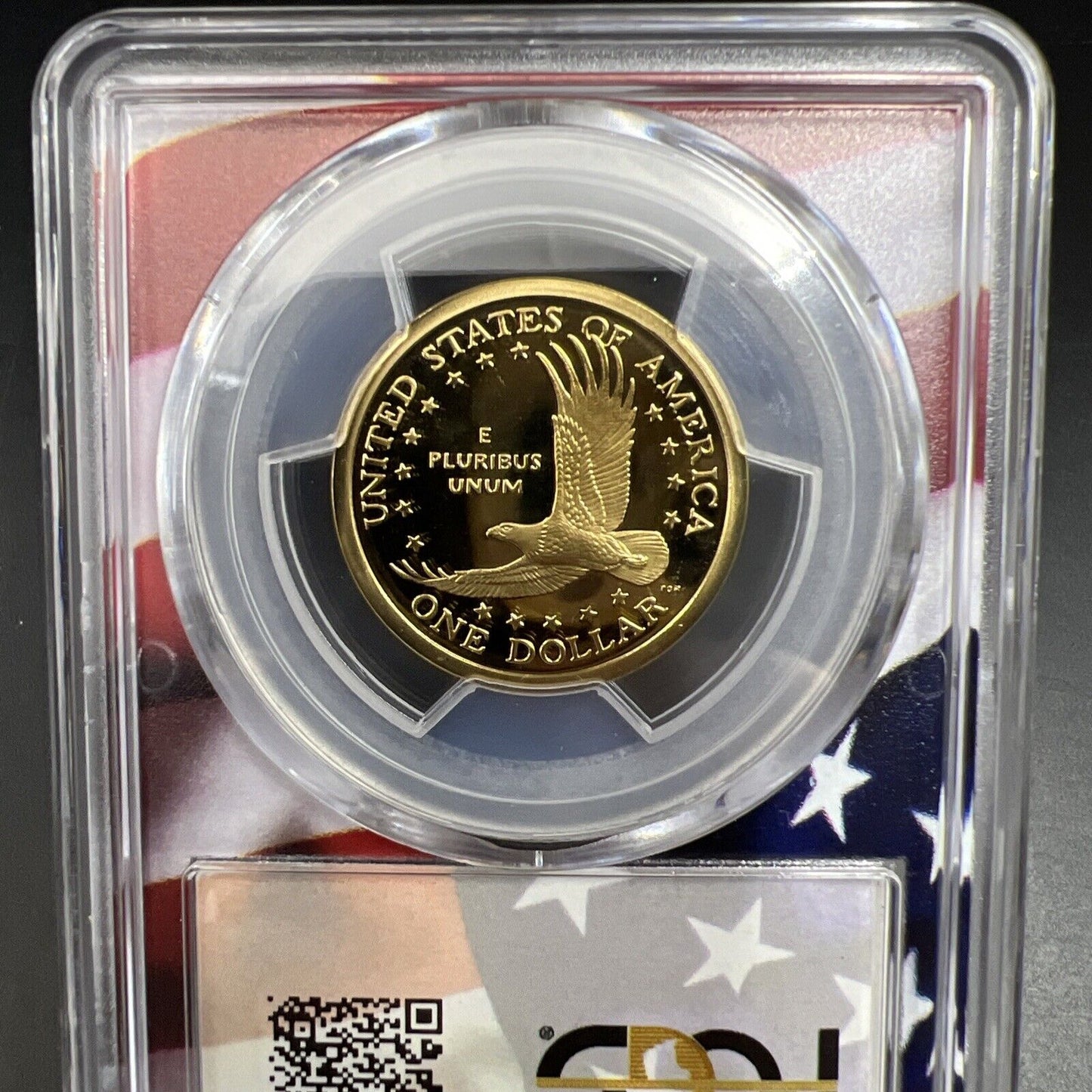 2003 S Sacagawea Native Dollar PCGS PR69 DCAM USA Flag Holder