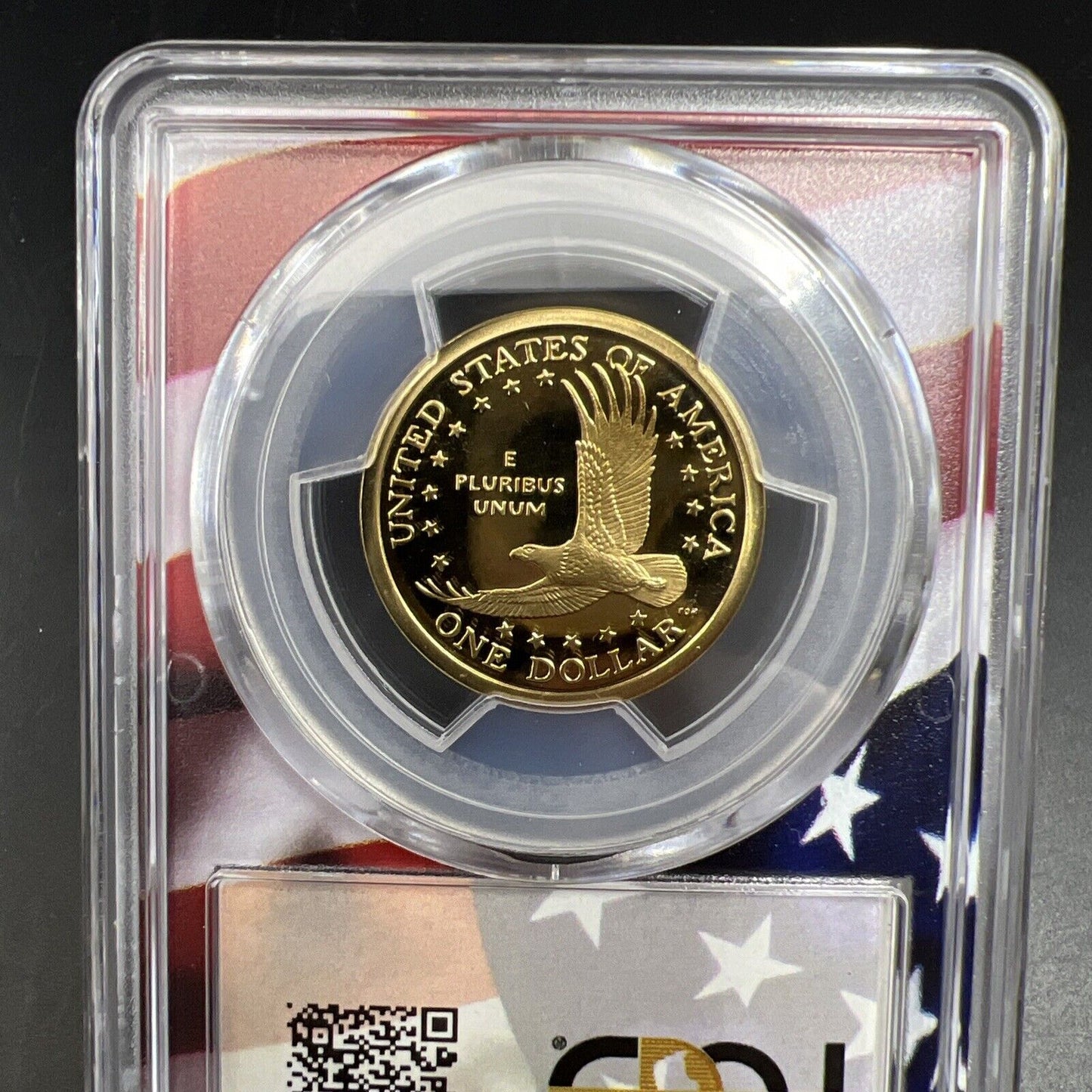 2003 S Sacagawea Native Dollar PCGS PR69 DCAM USA Flag Holder