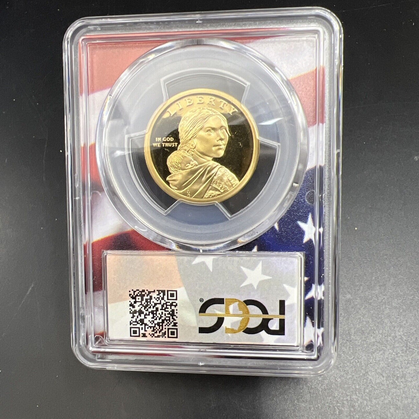 2009 S Sacagawea Native Dollar PCGS PR69 DCAM USA Flag Holder