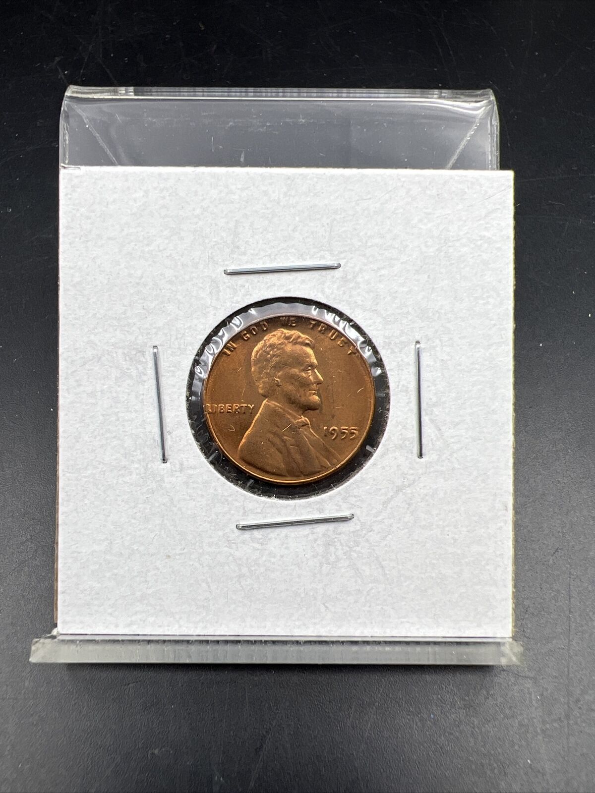 1955 P 1c Lincoln Wheat Cent Penny Coin Poor Man Strike Double Die BU RB #J2024