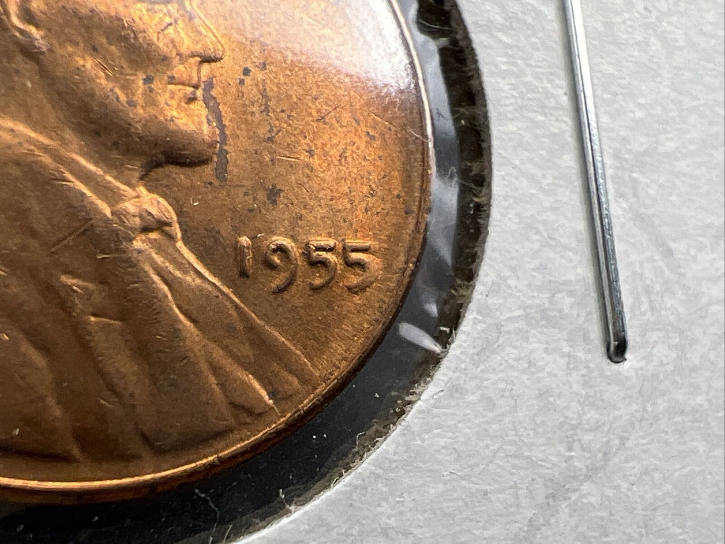 1955 P 1c Lincoln Wheat Cent Penny Coin Poor Man Strike Double Die BU RB #J2024