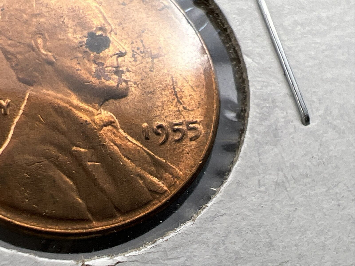 1955 P 1c Lincoln Wheat Cent Penny Coin Poor Man Strike Double Die BU RB #L2024