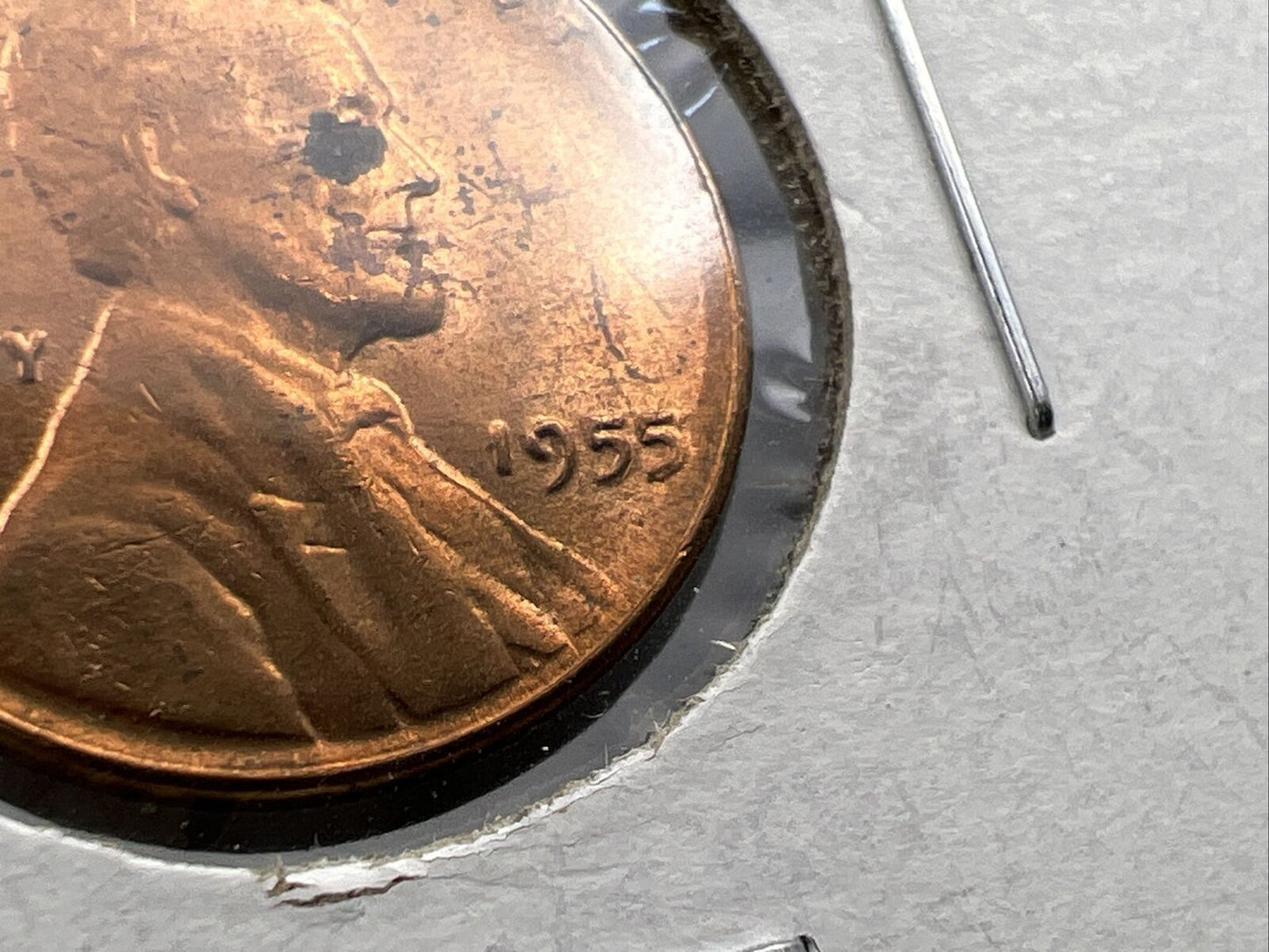 1955 P 1c Lincoln Wheat Cent Penny Coin Poor Man Strike Double Die BU RB #L2024