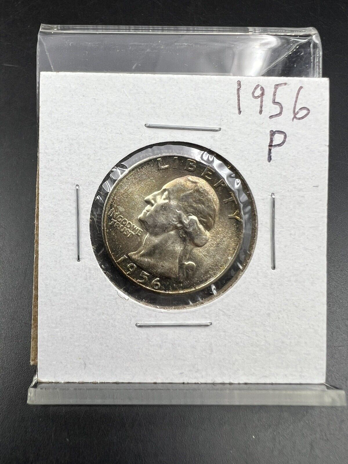 1956 P 25c Washington Quarter Coin Choice BU Some Toning