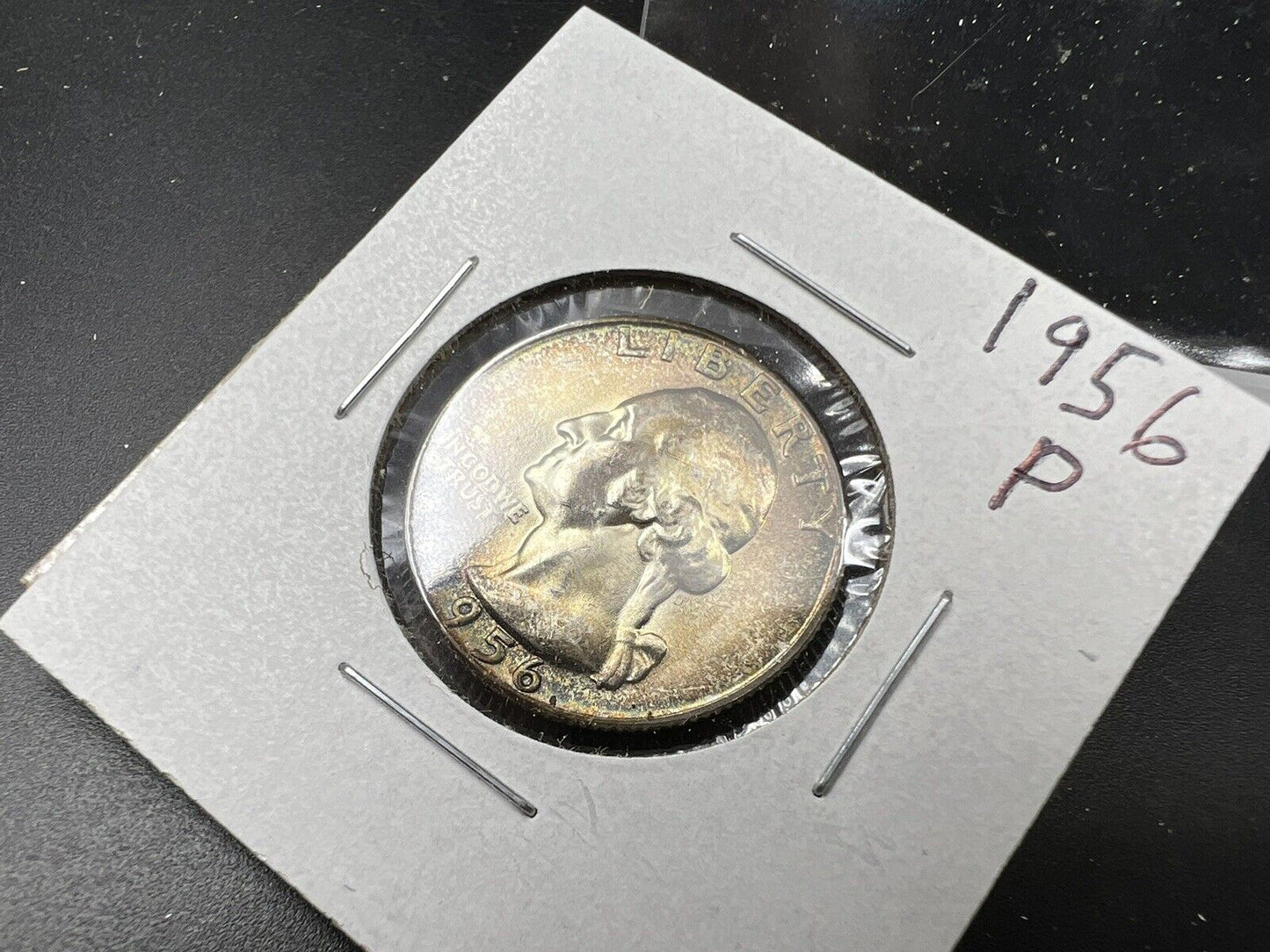 1956 P 25c Washington Quarter Coin Choice BU Some Toning