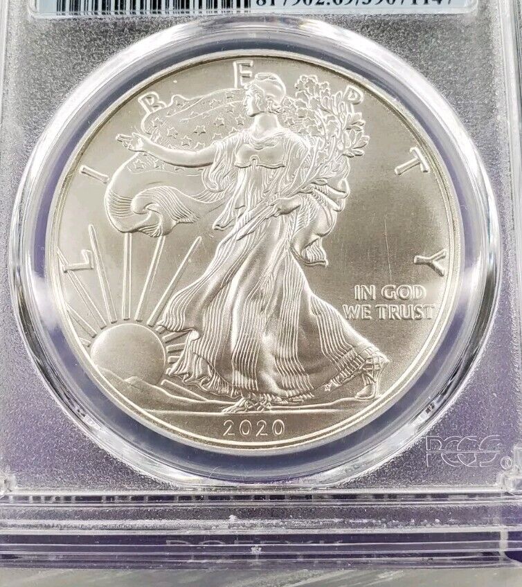 2020 P 1 OZ ASE American Silver Eagle Coin PCGS MS69  Emergency Issue #1147