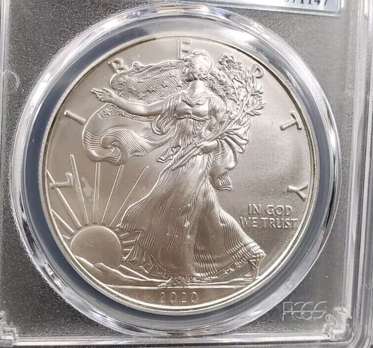 2020 P 1 OZ ASE American Silver Eagle Coin PCGS MS69  Emergency Issue #1147