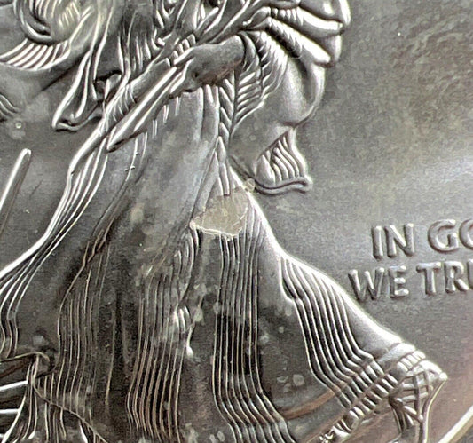 2015 ERROR ASE Laminated Planchet error American 1 oz Silver Eagle Coin BU