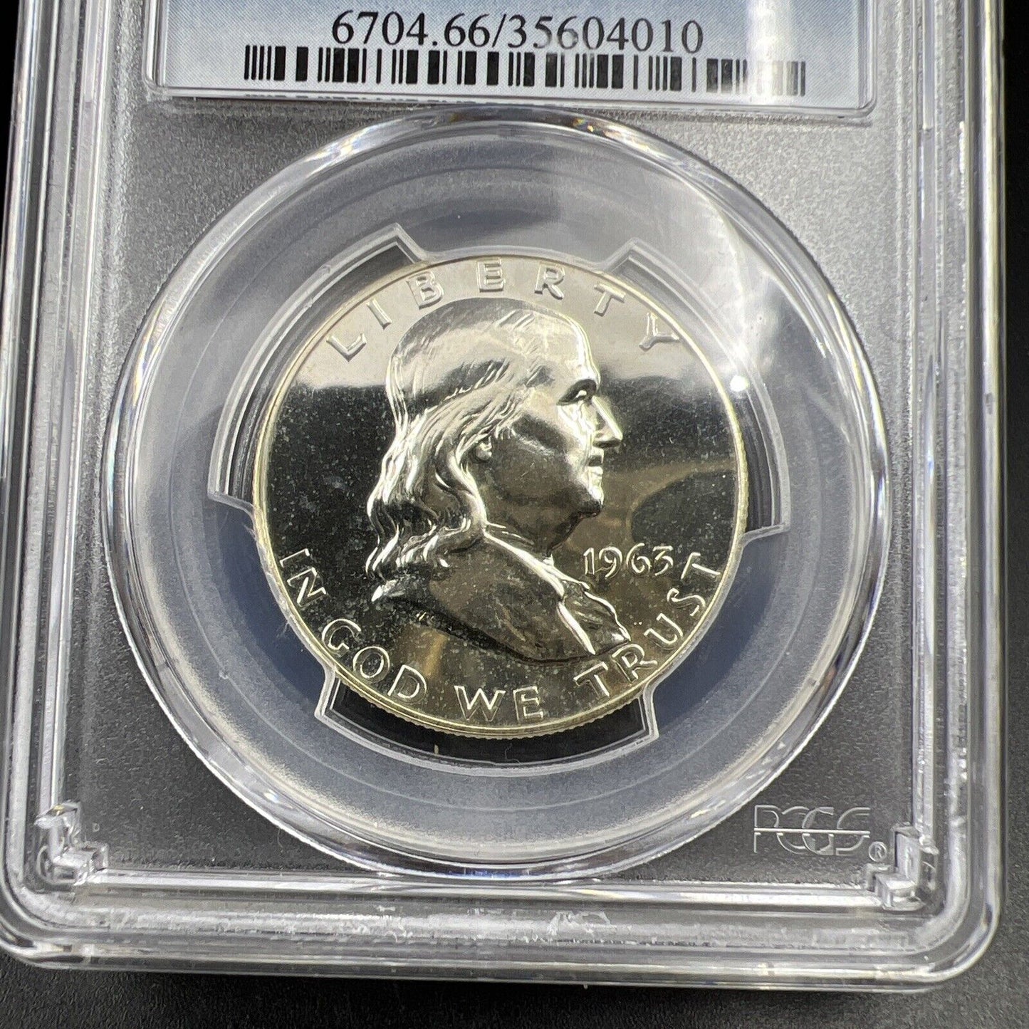 1963 US Franklin Silver Half Dollar Coin PCGS PR66 Gem Proof Certified