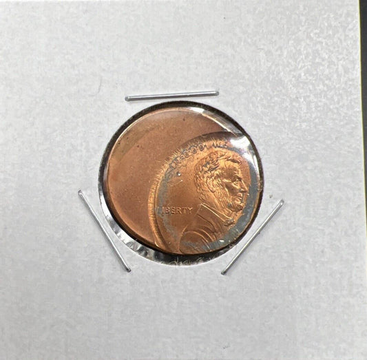 Off Center Lincoln Memorial Cent Coin ND Copper Plated Zinc UNC RB