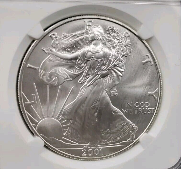 2001  1 oz .999 American Silver Eagle Coin Certified NGC MS69