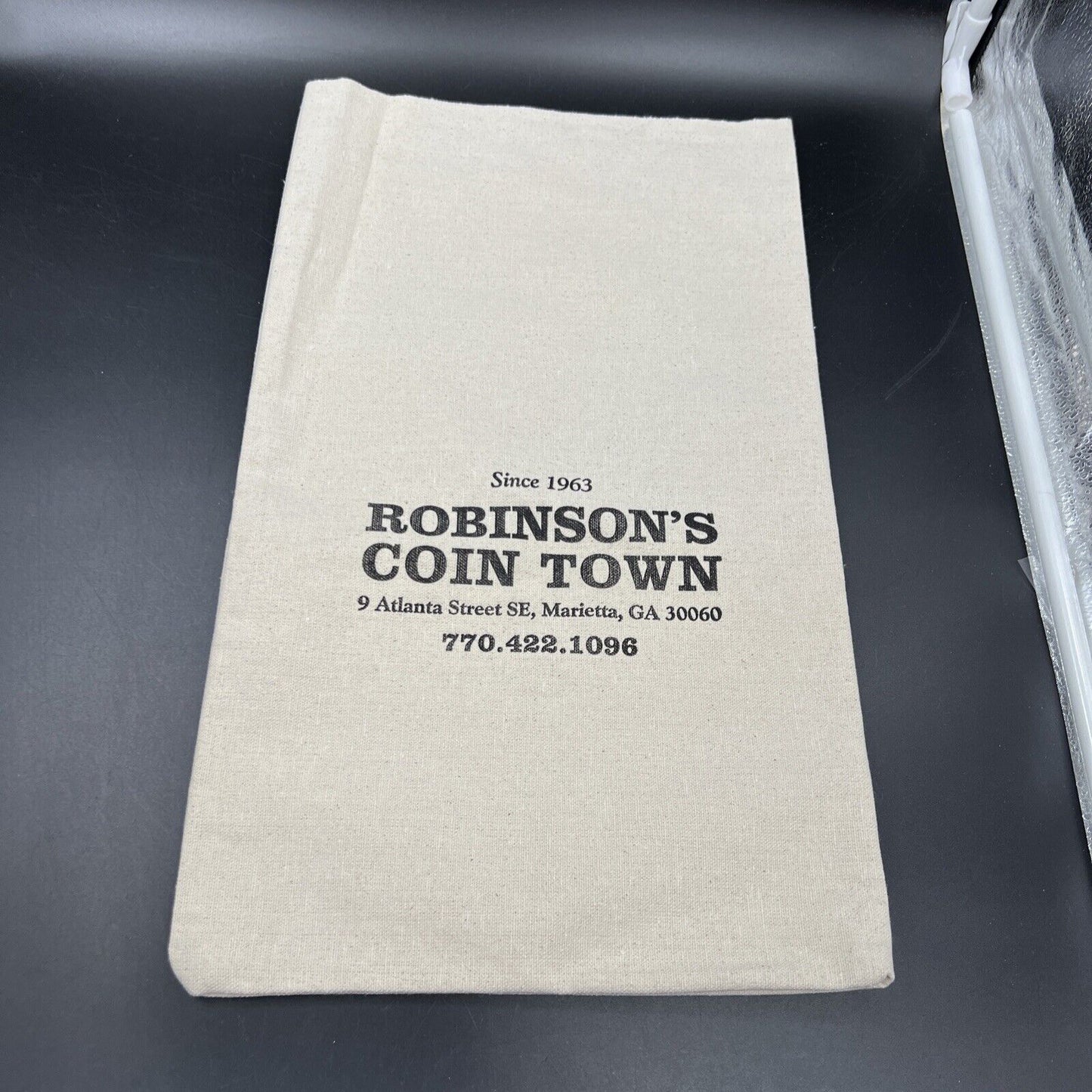 17 X 11 Inch Robinson's Coin Town Heavy Duty Cotton Cloth Bag - New