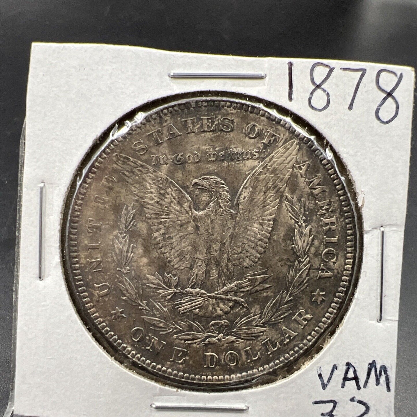 1878 P $1 Morgan Silver Dollar Coin VAM 33 7/8 Weak TF Variety AU About UNC