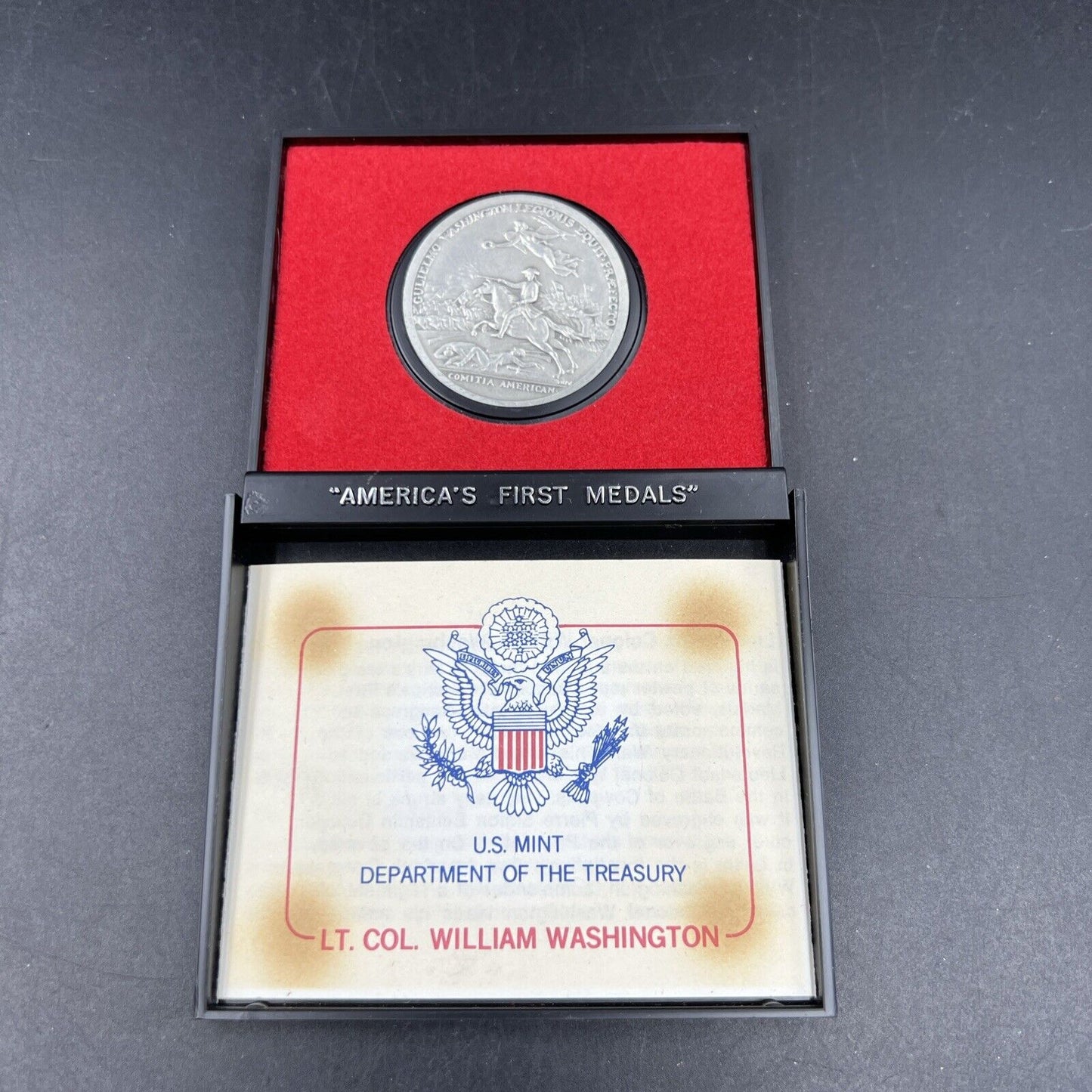 Lt. Col. William Washington Americas First Medals Pewter Medal in Case
