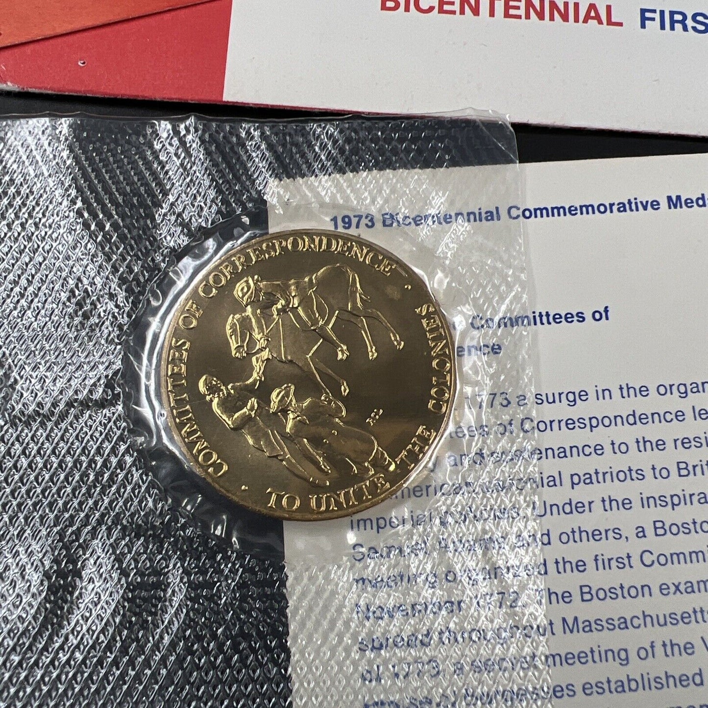 1976 American Committees of Correspondence Bronze Medal FDOI Issue UNC