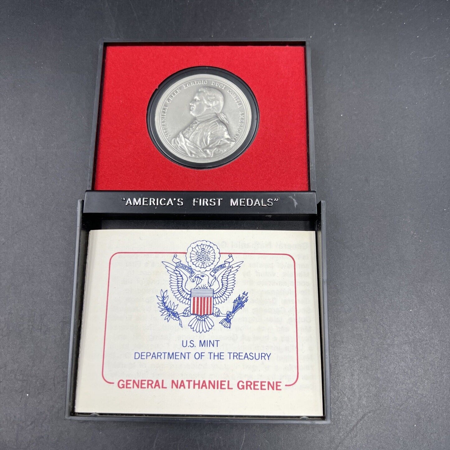 General Nathanial Greene Americas First Medals Pewter Medal in Case