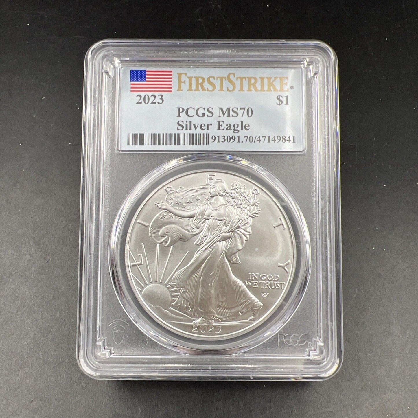 2023 1 Oz ASE American Silver Eagle Coin PCGS MS70 First Strike #841