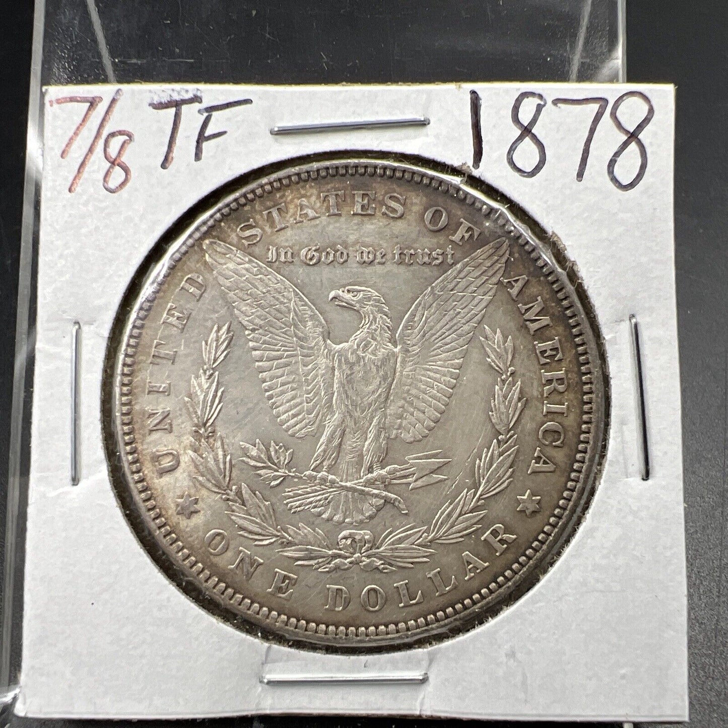 1878 7/8 Strong TF Tail Feathers Morgan Silver Dollar Coin Vam Variety Choice AU