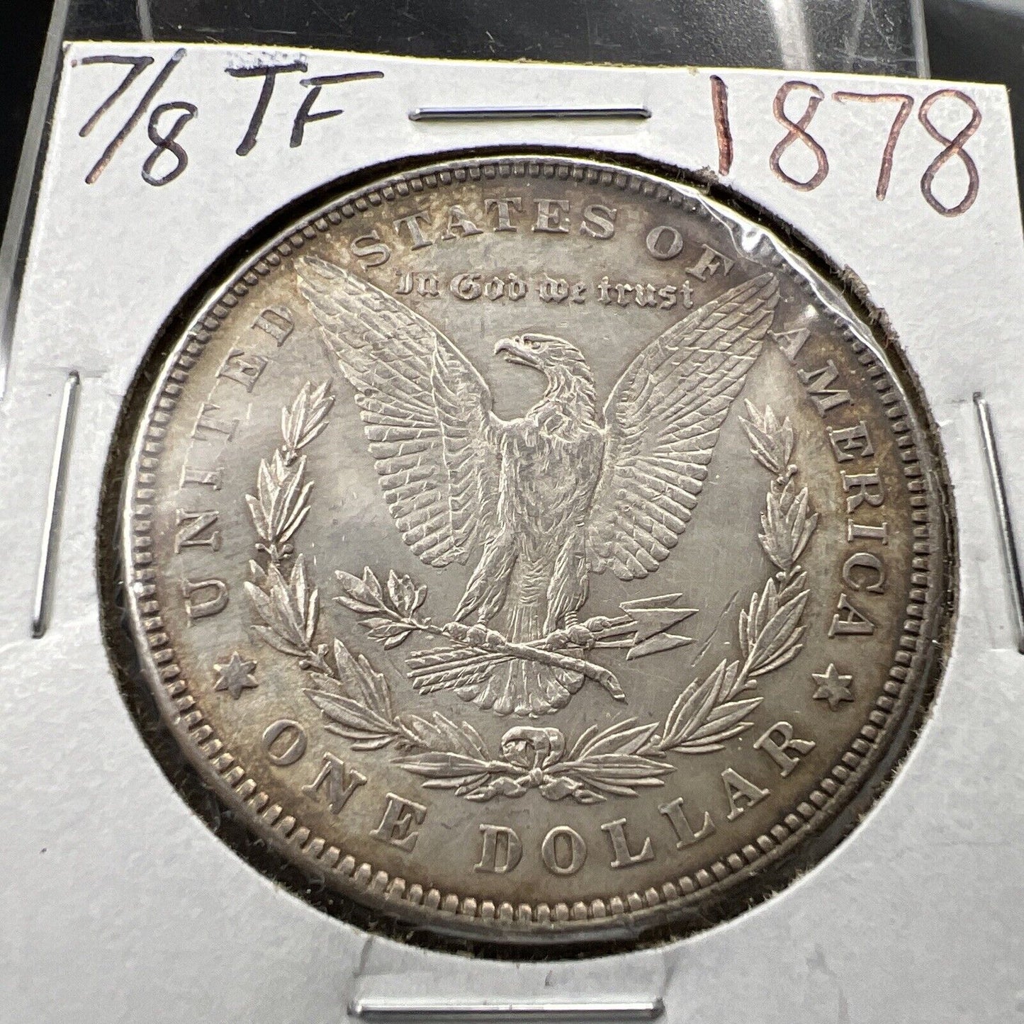 1878 7/8 Strong TF Tail Feathers Morgan Silver Dollar Coin Vam Variety Choice AU