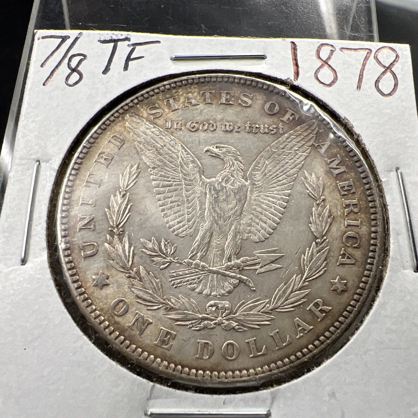 1878 7/8 Strong TF Tail Feathers Morgan Silver Dollar Coin Vam Variety Choice AU