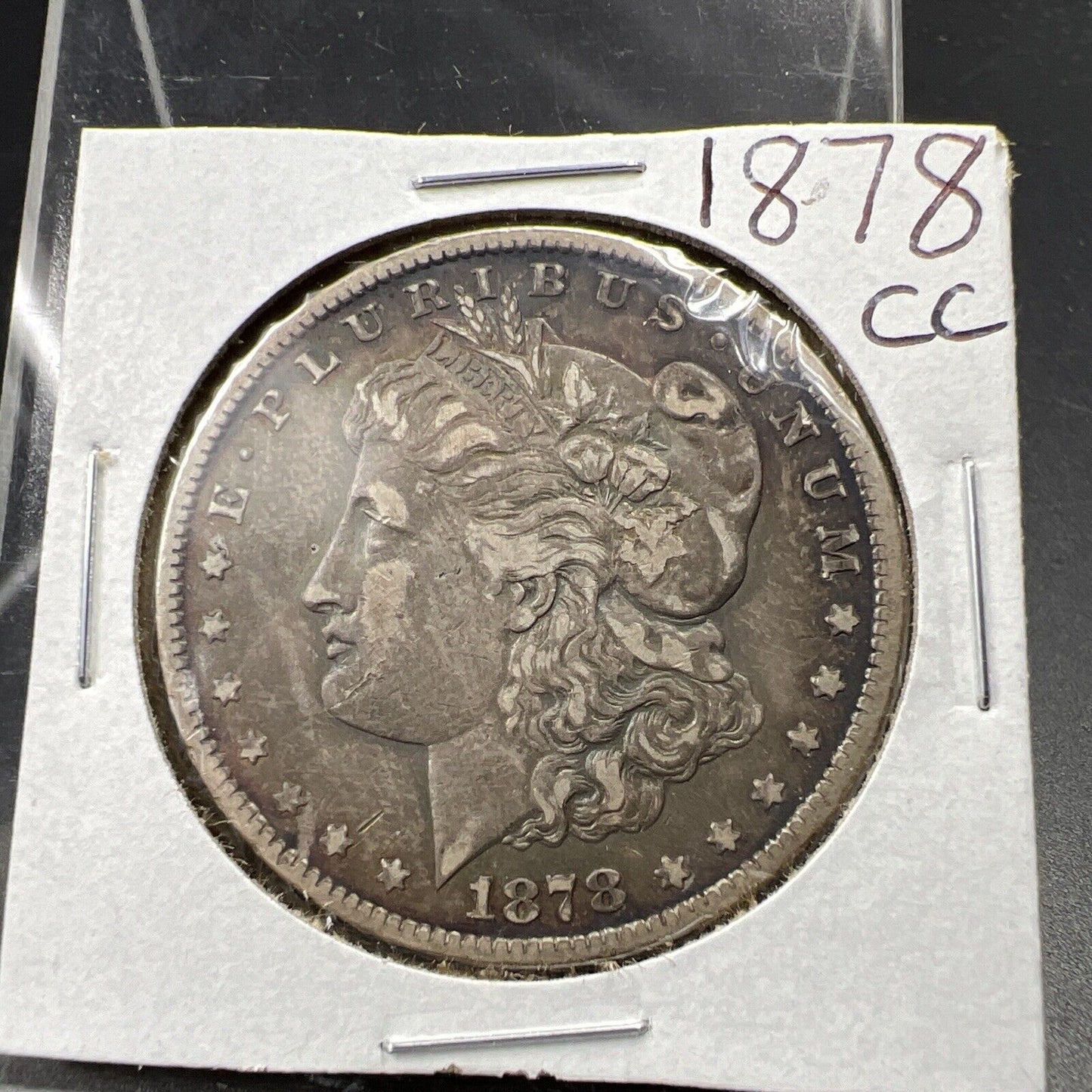 1878 CC $1 Morgan Silver Dollar Coin Choice Fine / VF Very Fine Circ