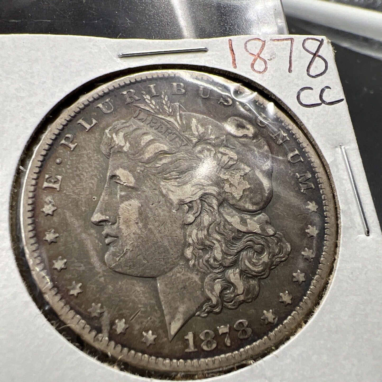 1878 CC $1 Morgan Silver Dollar Coin Choice Fine / VF Very Fine Circ