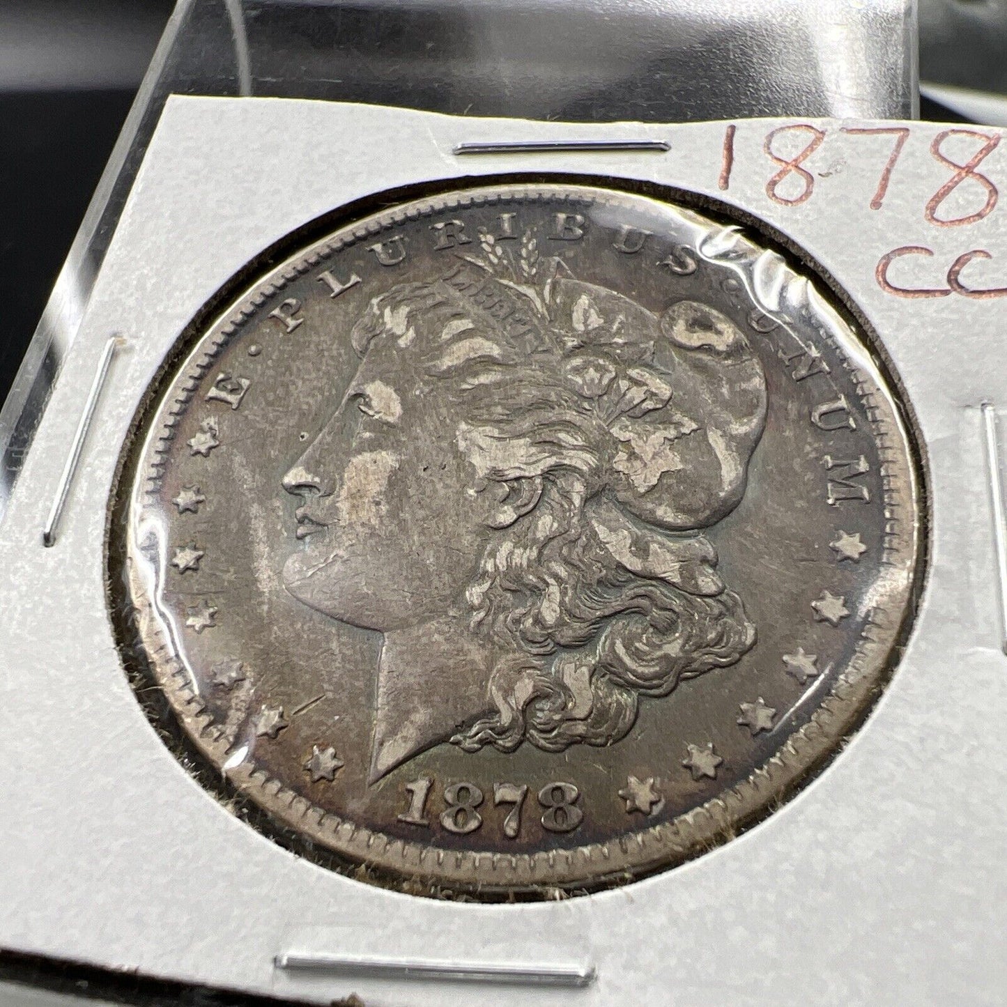 1878 CC $1 Morgan Silver Dollar Coin Choice Fine / VF Very Fine Circ