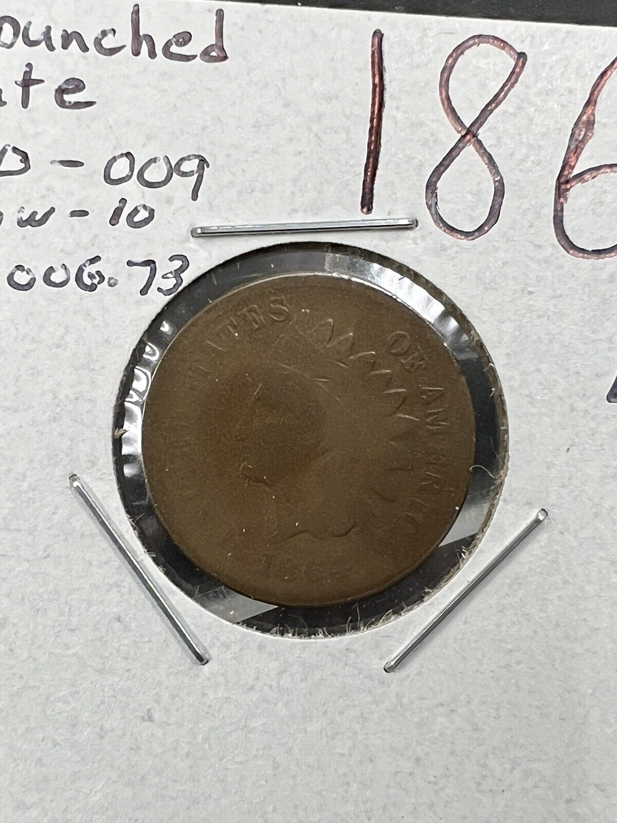 1864 1c Indian Cent L on Ribbon FS-2306 (006.73) RPD Variety Choice AG Circ