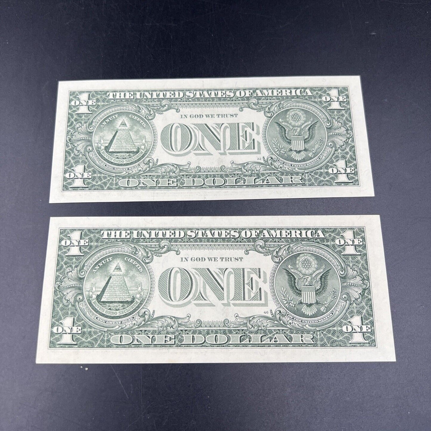 Lot of 2 1988 A $1 FRN One Dollar Federal Reserve Note Choice UNC #780