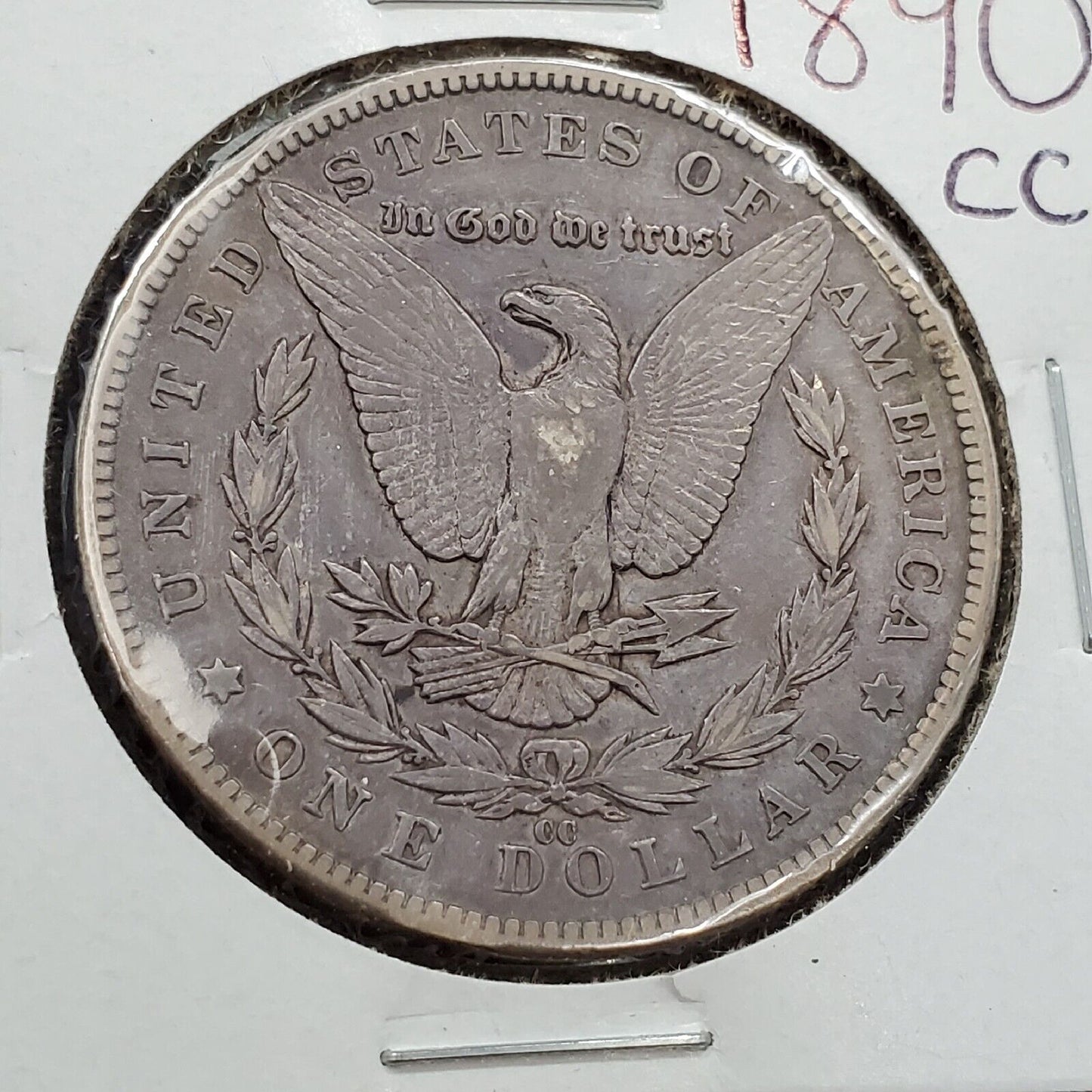 1890 CC $1 Morgan Silver Eagle Dollar Coin Carson City CHOICE VF Very Fine Circ