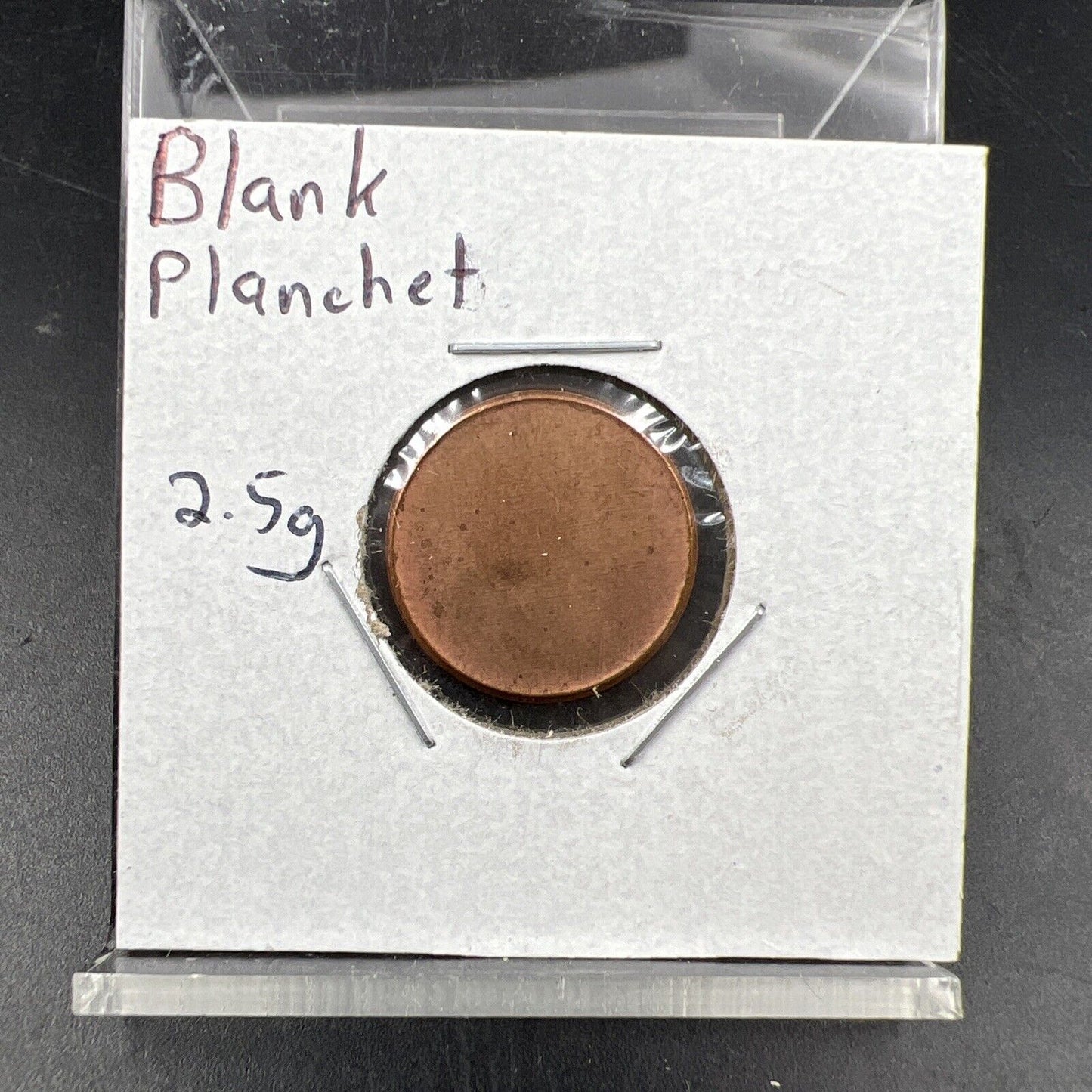 1c Copper Plated Zinc Lincoln Memorial / Shield Cent Planchet 2.5 grams UNC RB