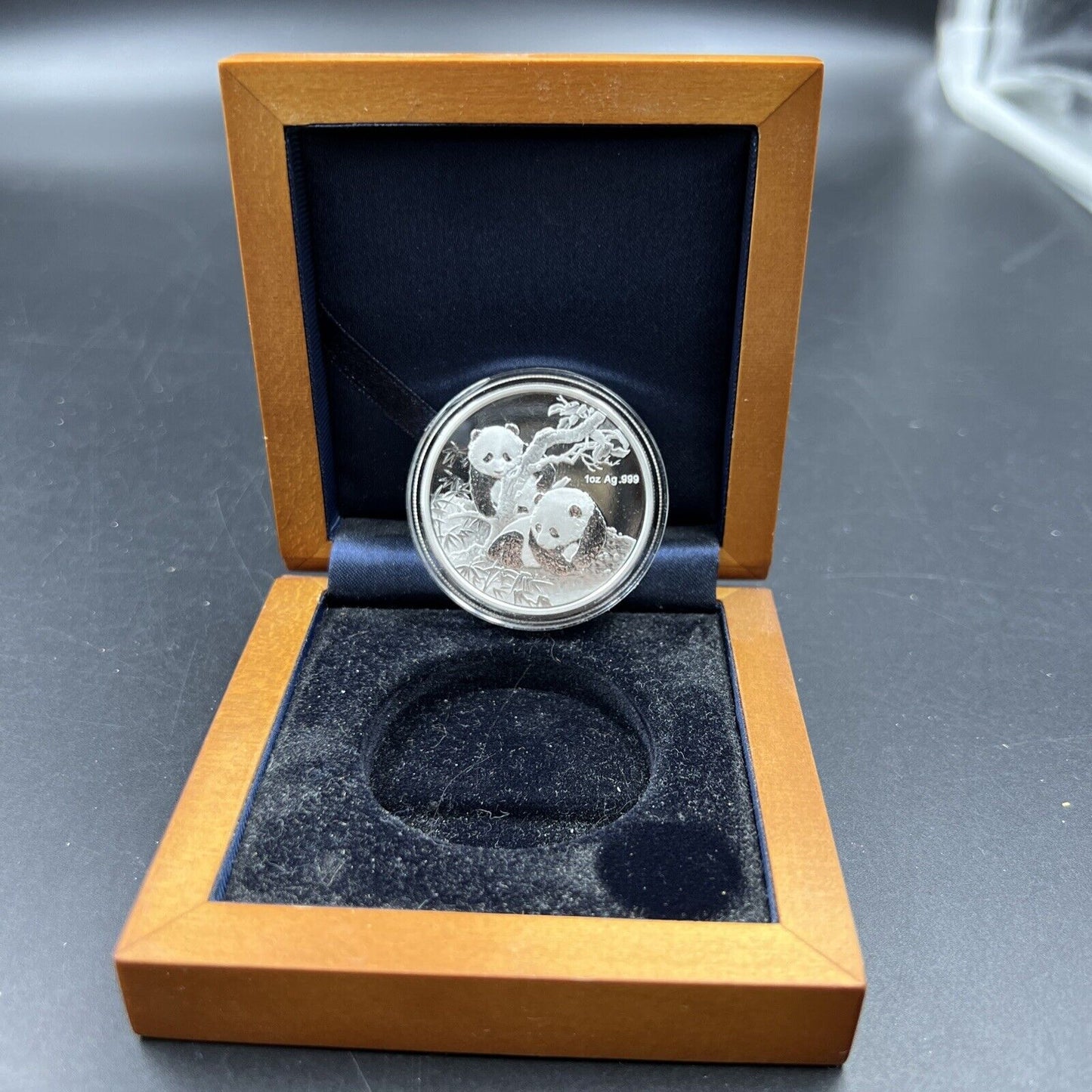 2013 Berlin World Money Fair Panda Proof Coin 1 Troy Oz .999 Fine Silver w/ Box