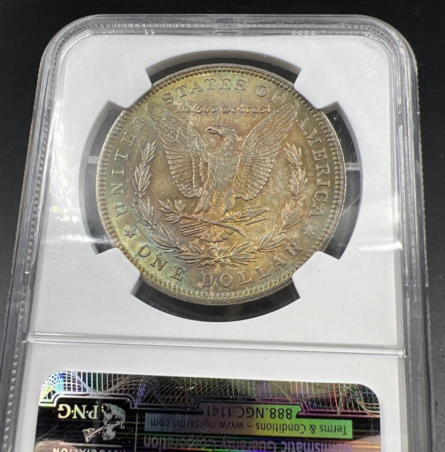 1896 P $1 Morgan Silver Dollar Coin NGC MS63 Nice Toning Toner