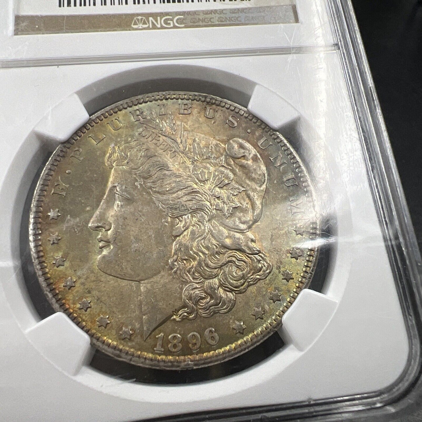 1896 P $1 Morgan Silver Dollar Coin NGC MS63 Nice Toning Toner