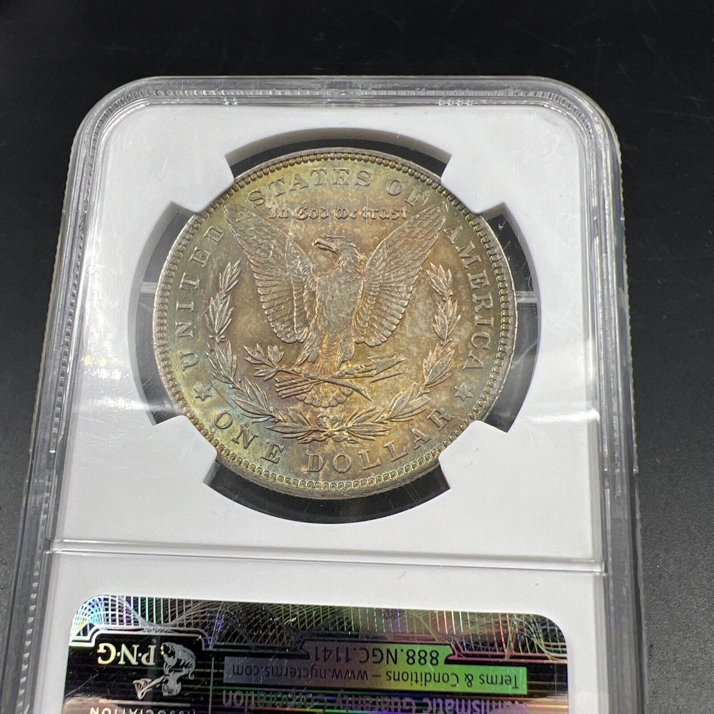 1896 P $1 Morgan Silver Dollar Coin NGC MS63 Nice Toning Toner