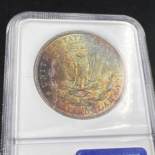 1887 P $ Morgan Silver Eagle Dollar Coin NGC MS63 Nice Toning Toner Reverse