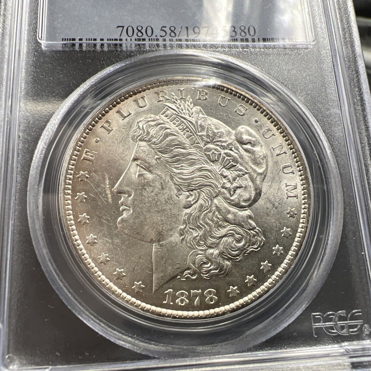 1878 CC $1 Morgan Silver Dollar Coin PCGS AU58 Choice AU Certified