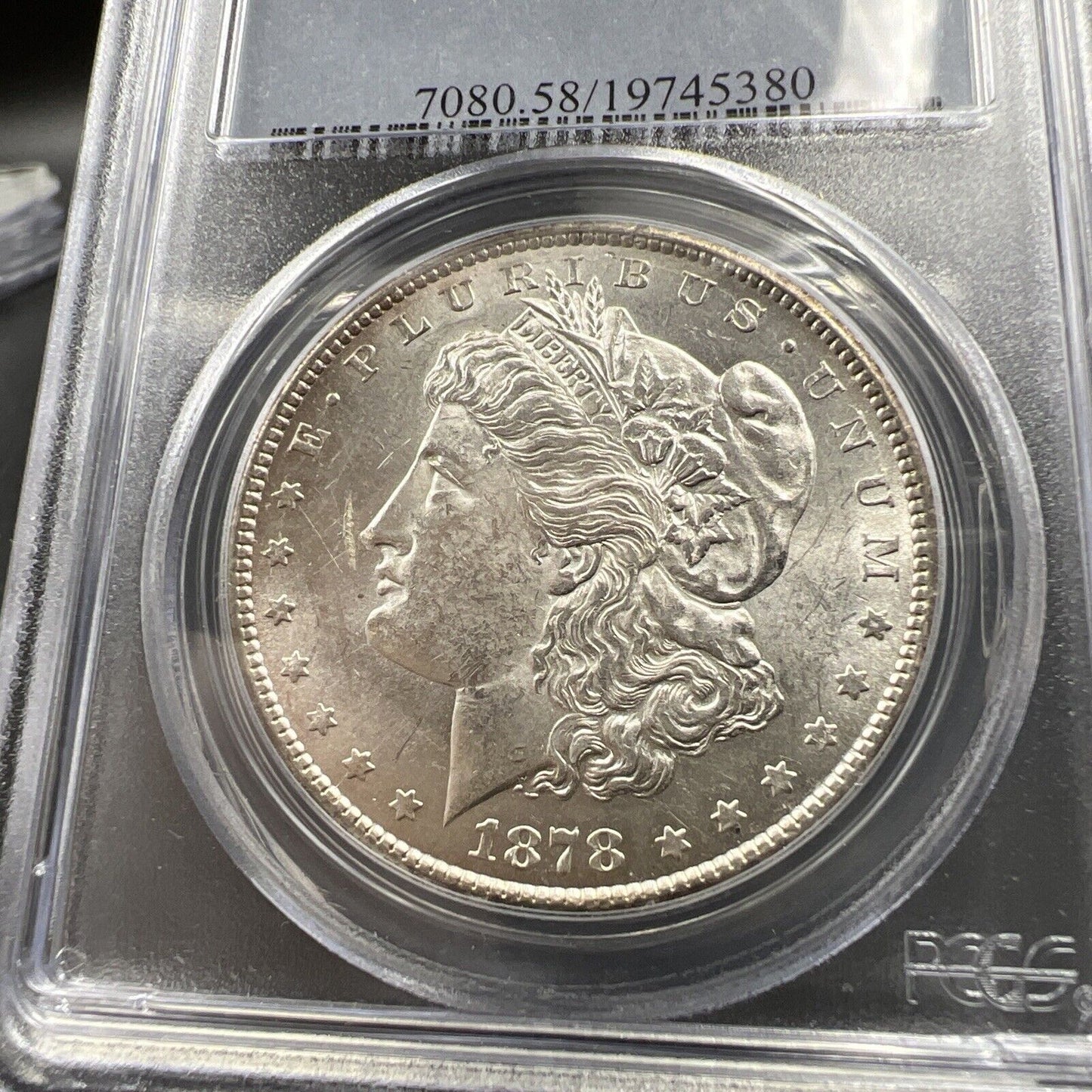 1878 CC $1 Morgan Silver Dollar Coin PCGS AU58 Choice AU Certified