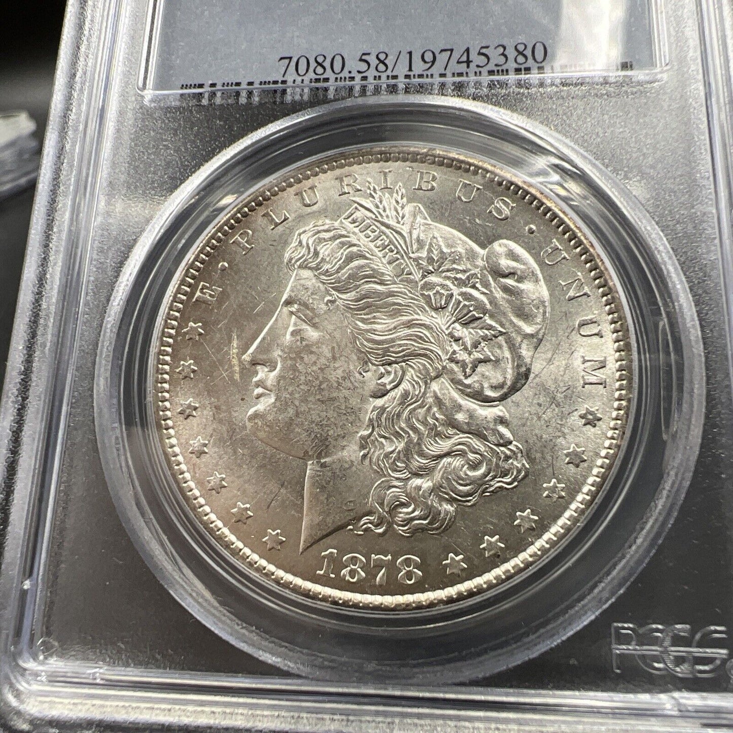 1878 CC $1 Morgan Silver Dollar Coin PCGS AU58 Choice AU Certified