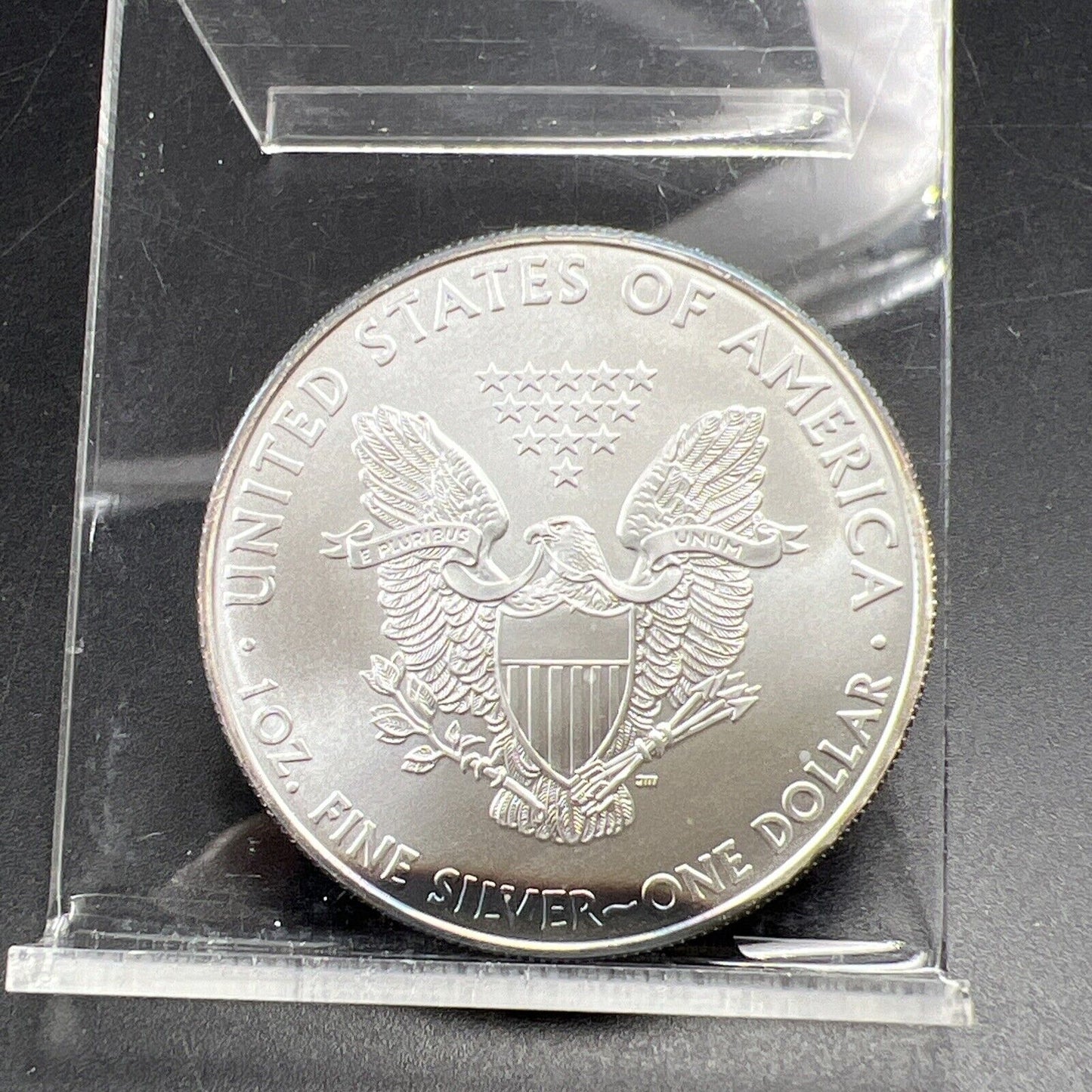 2010 1 Oz ASE American Silver Eagle Coin Gem BU UNC Nice Toning Toner