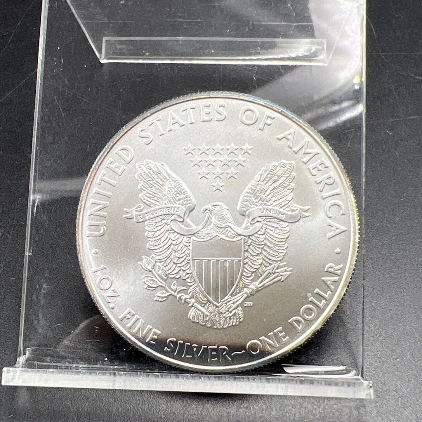 2010 1 Oz ASE American Silver Eagle Coin Gem BU UNC Nice Toning Toner